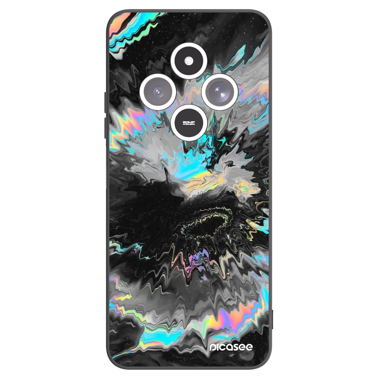 Picasee silikonowe czarne etui na Xiaomi Redmi 14C - Magnetic