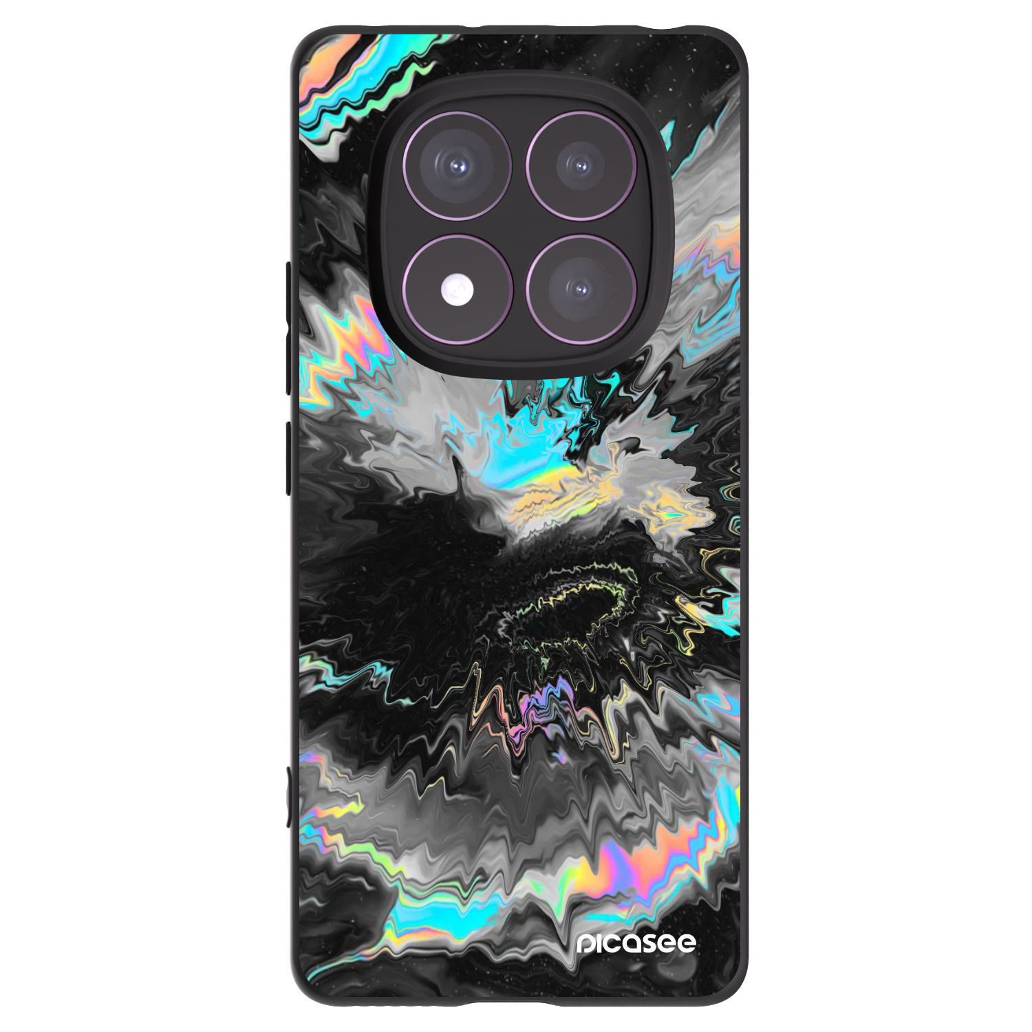 Picasee silikonowe czarne etui na Xiaomi Redmi Note 14 Pro 4G - Magnetic