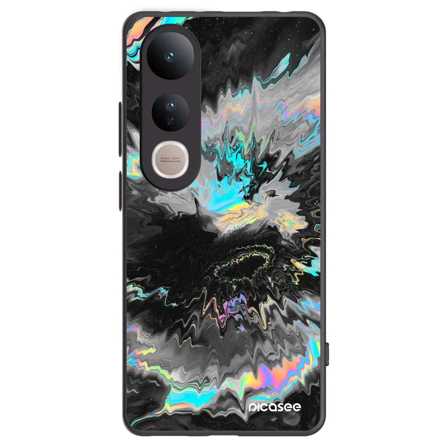 Picasee silikonowe czarne etui na Vivo V50 Lite 5G - Magnetic