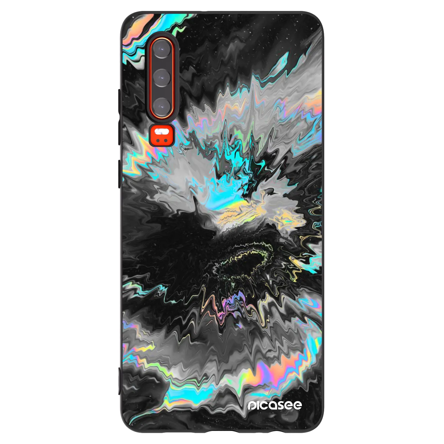 Picasee silikonowe czarne etui na Huawei P30 - Magnetic