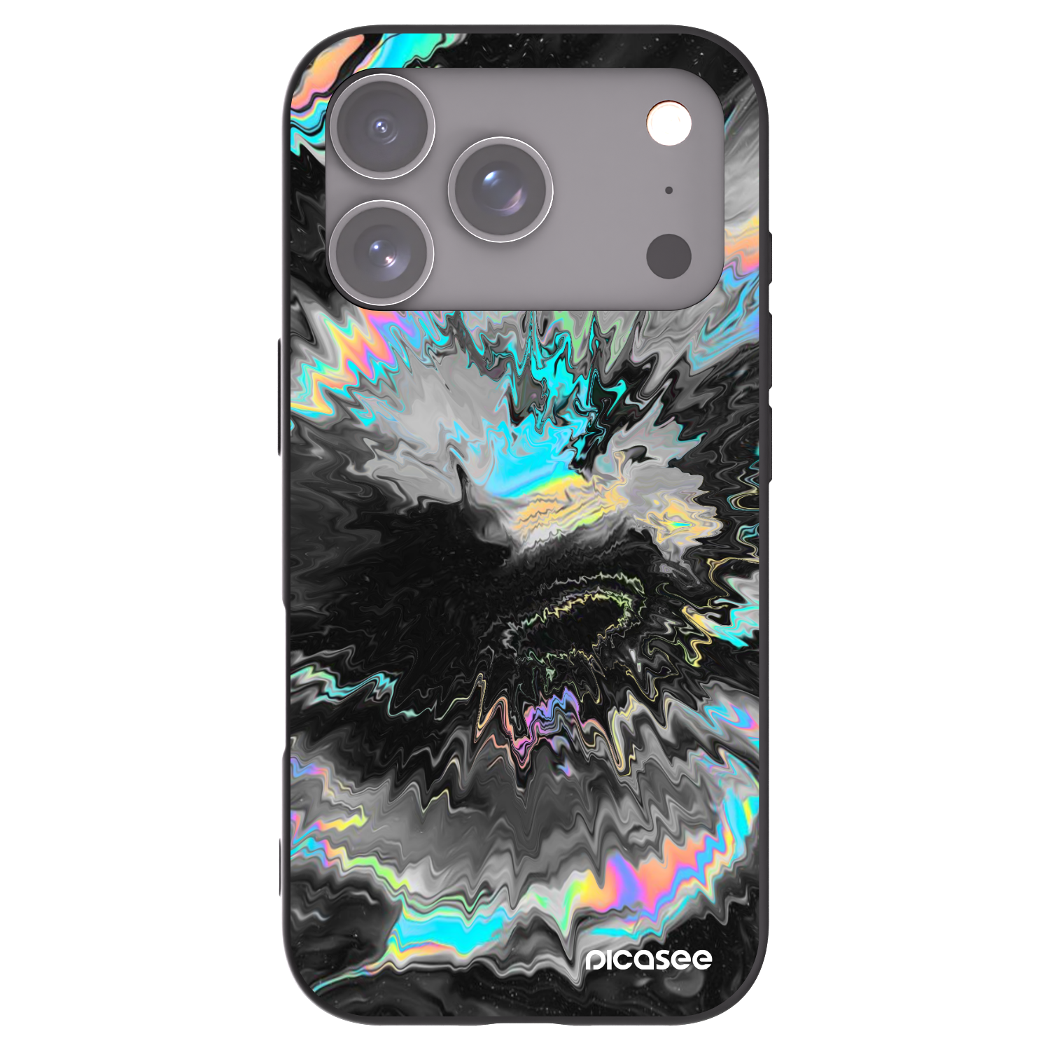 Picasee silikonowe czarne etui na Apple iPhone 17 Pro - Magnetic