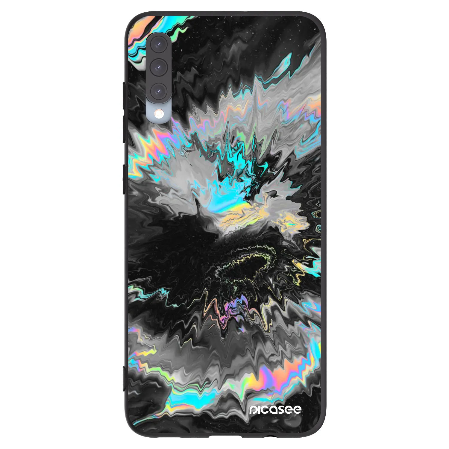 Picasee silikonowe czarne etui na Samsung Galaxy A70 A705F - Magnetic