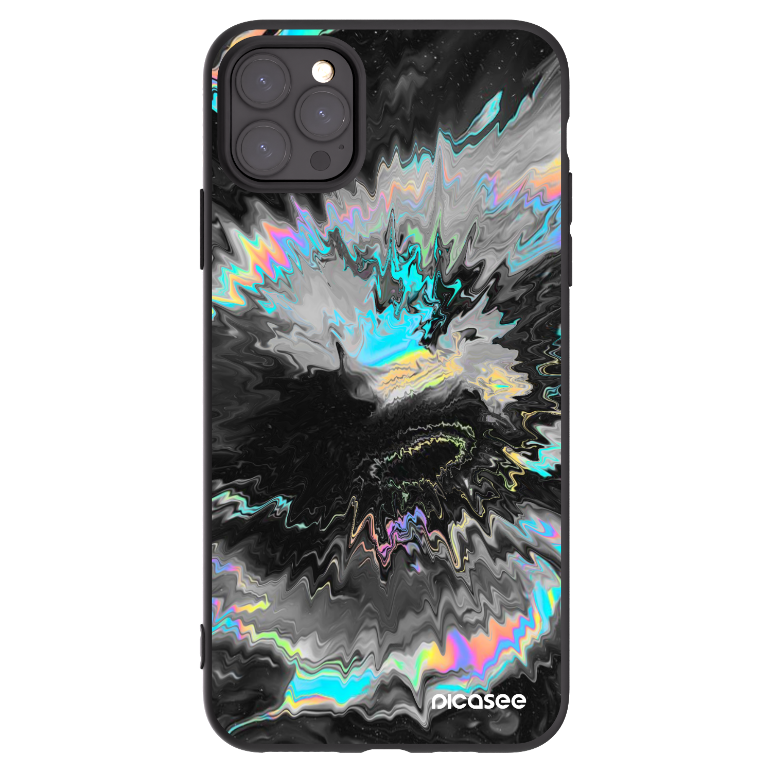 Picasee silikonowe czarne etui na Apple iPhone 11 Pro Max - Magnetic