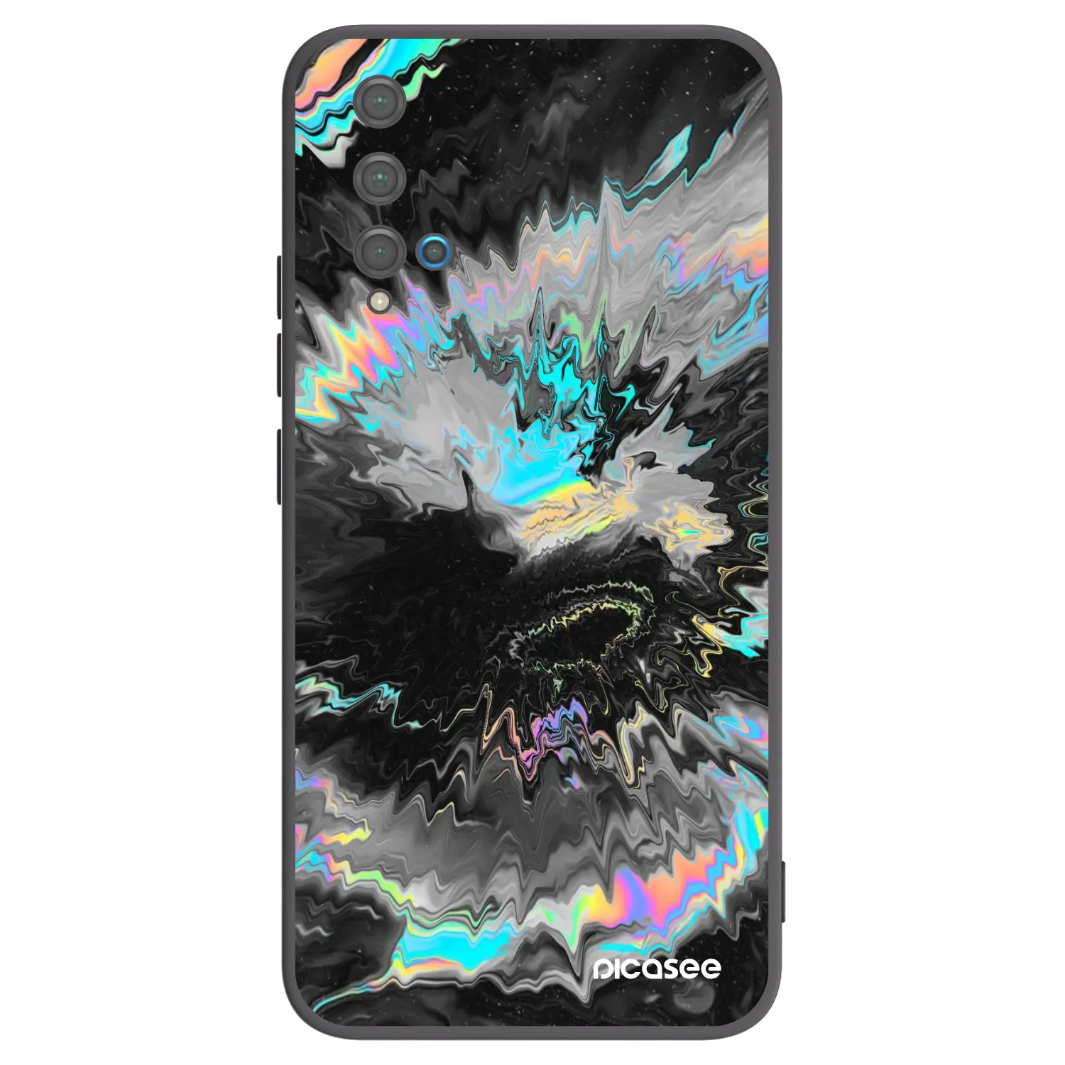 Picasee silikonowe czarne etui na Huawei Nova 5T - Magnetic