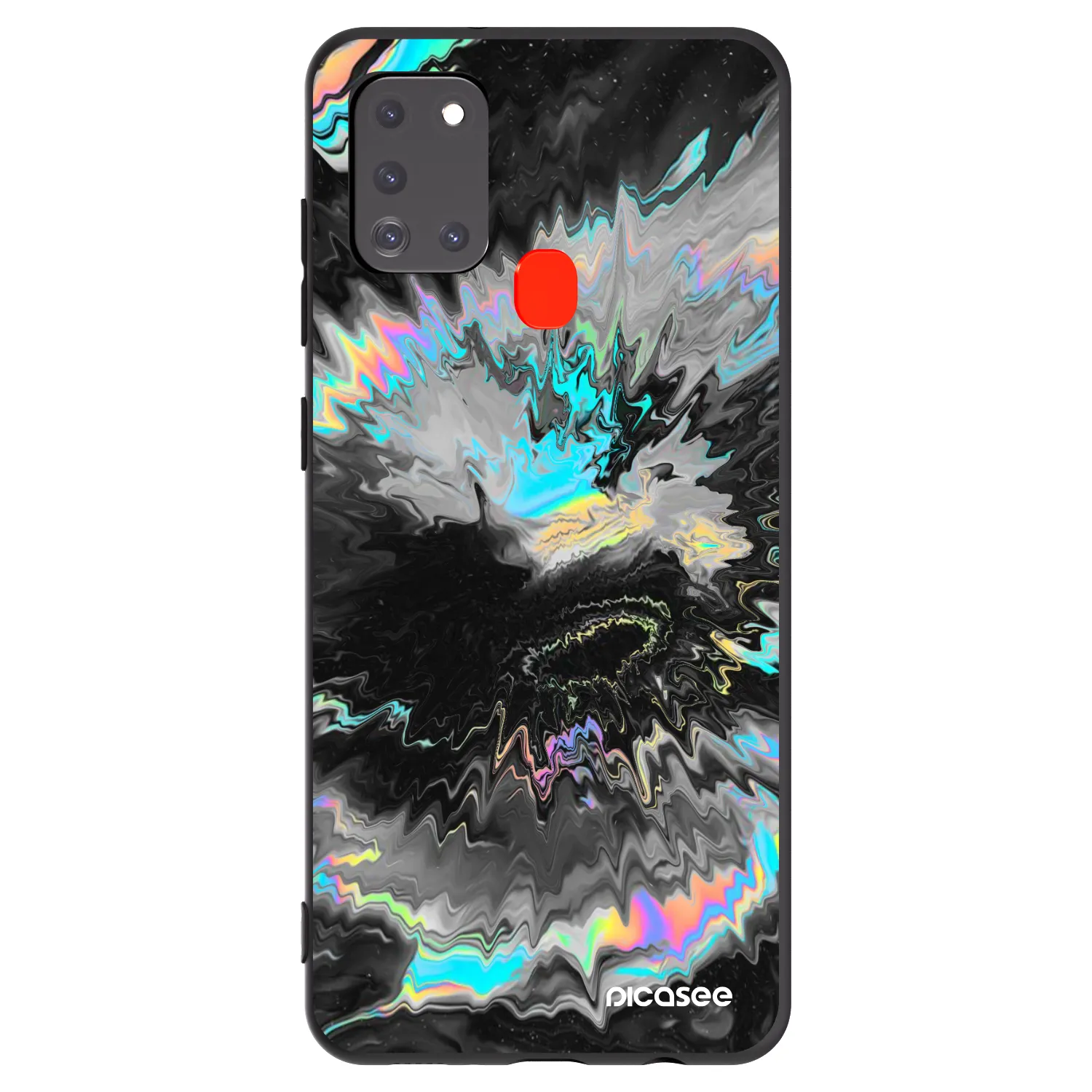 Picasee silikonowe czarne etui na Samsung Galaxy A21s - Magnetic