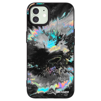 Picasee silikonowe czarne etui na Apple iPhone 12 - Magnetic