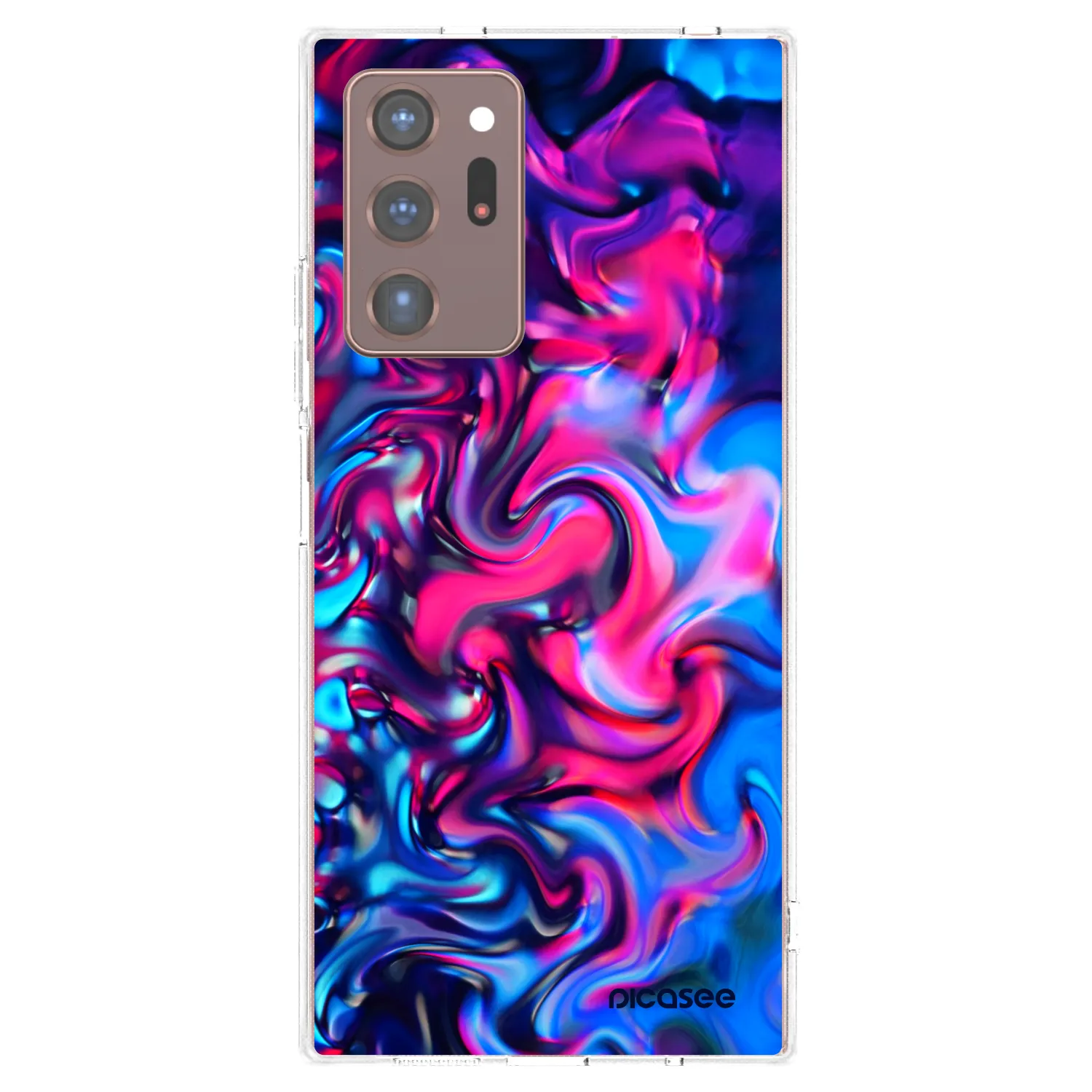 Picasee silikonowe przeźroczyste etui na Samsung Galaxy Note 20 Ultra - Redlight