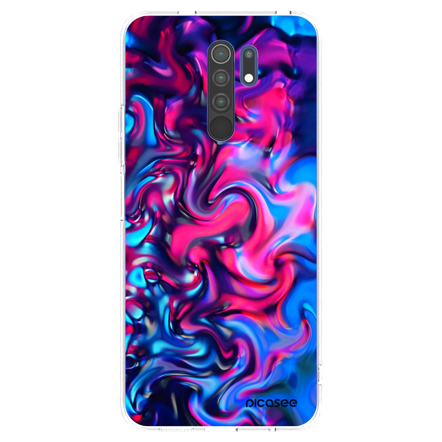 Picasee silikonowe przeźroczyste etui na Xiaomi Redmi 9 - Redlight