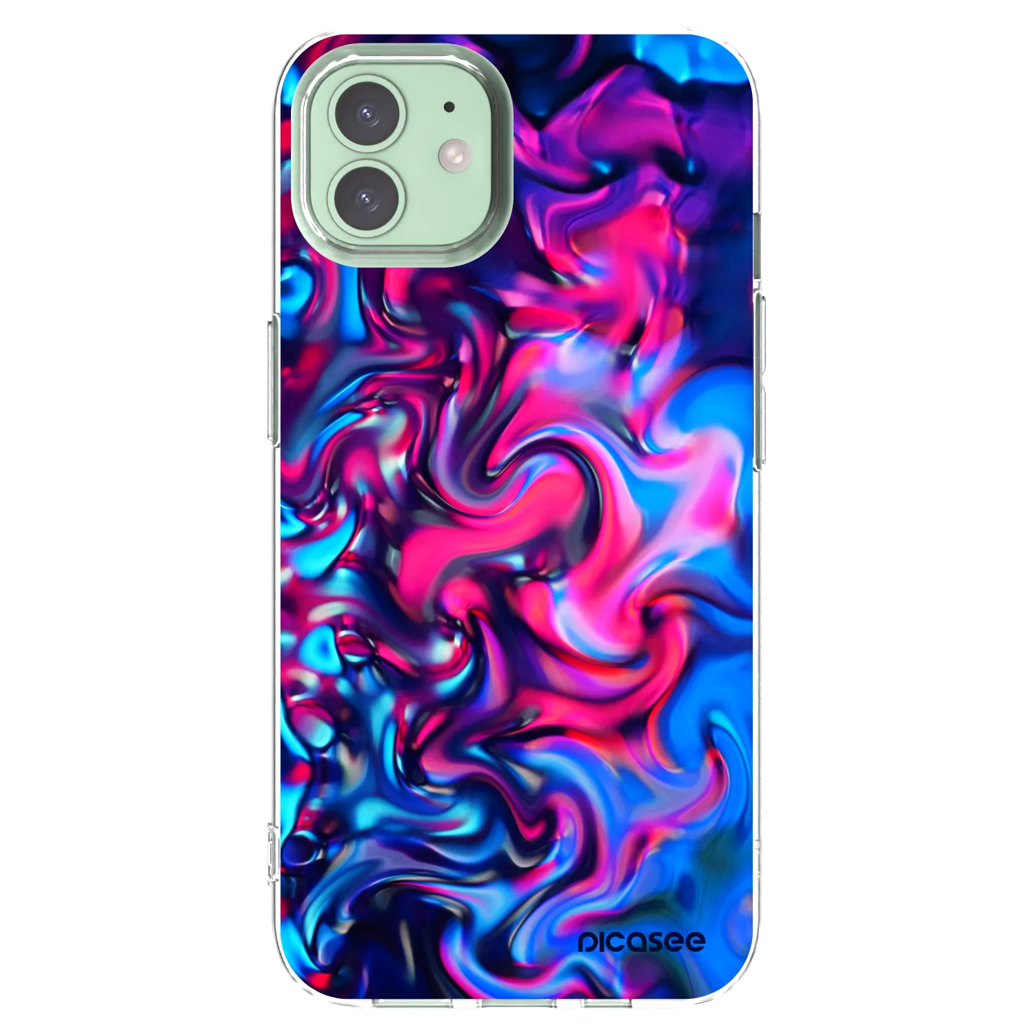 Picasee silikonowe przeźroczyste etui na Apple iPhone 12 Pro - Redlight