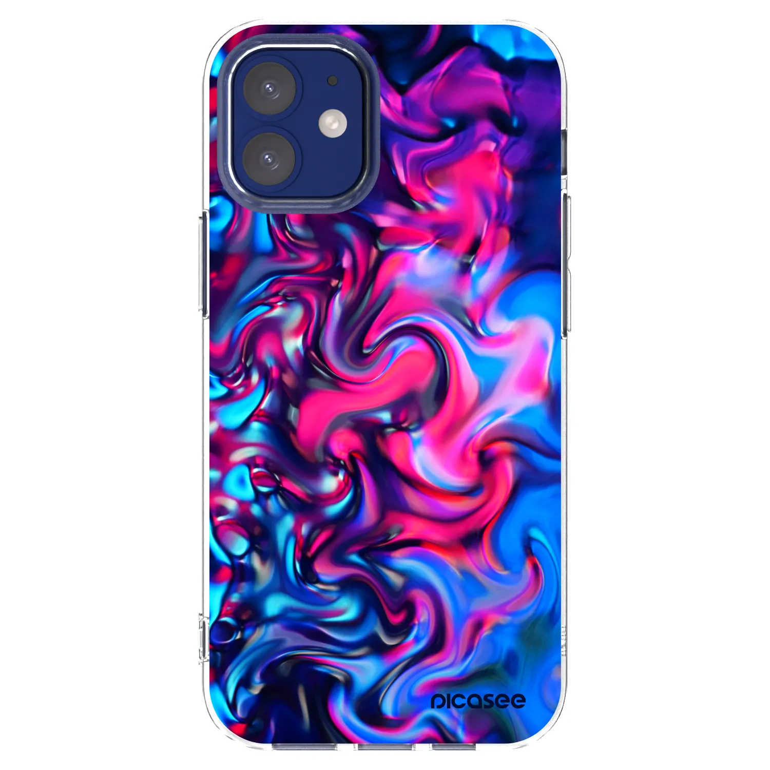 Picasee silikonowe przeźroczyste etui na Apple iPhone 12 mini - Redlight