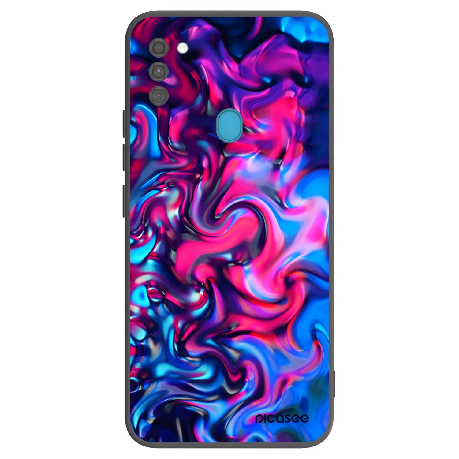 Picasee silikonowe czarne etui na Samsung Galaxy M11 - Redlight