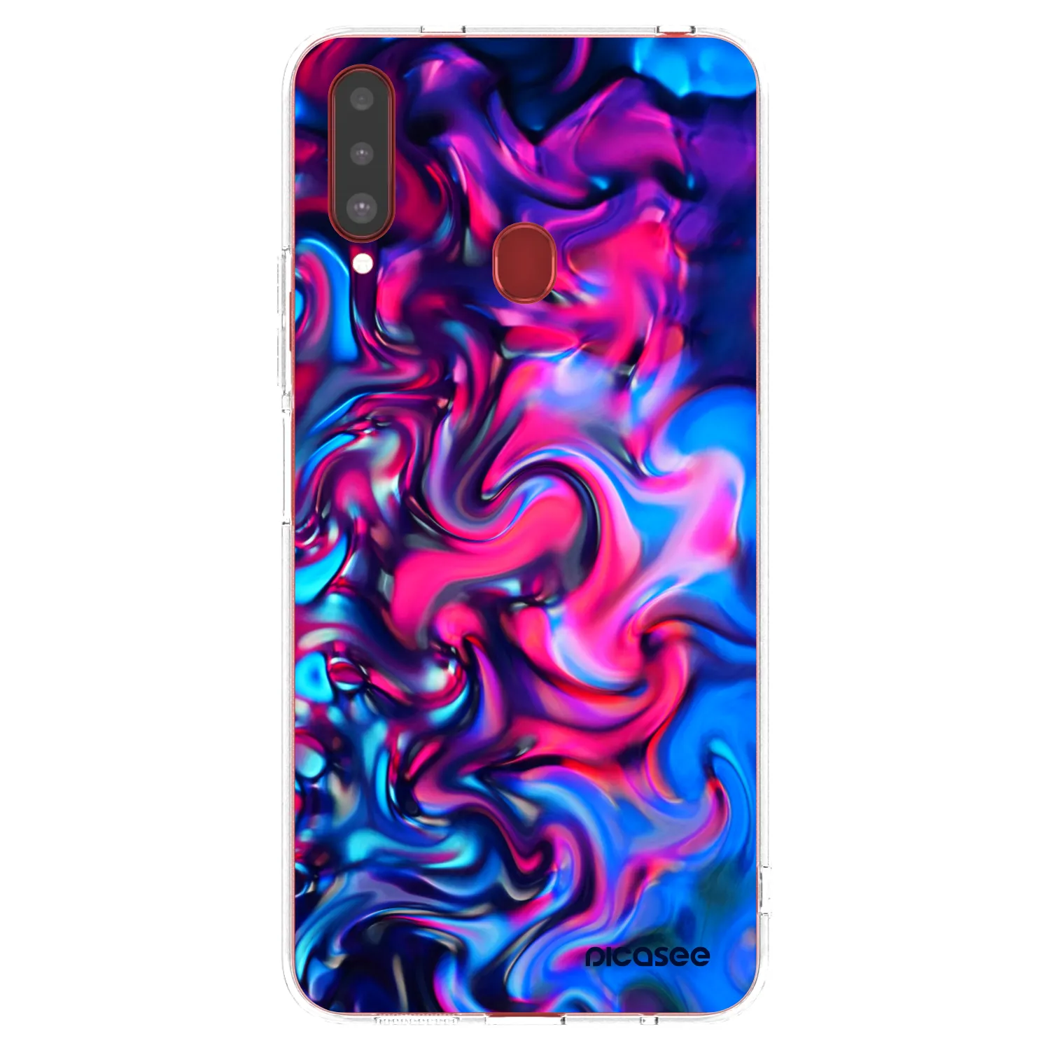 Picasee silikonowe przeźroczyste etui na Samsung Galaxy A20s - Redlight