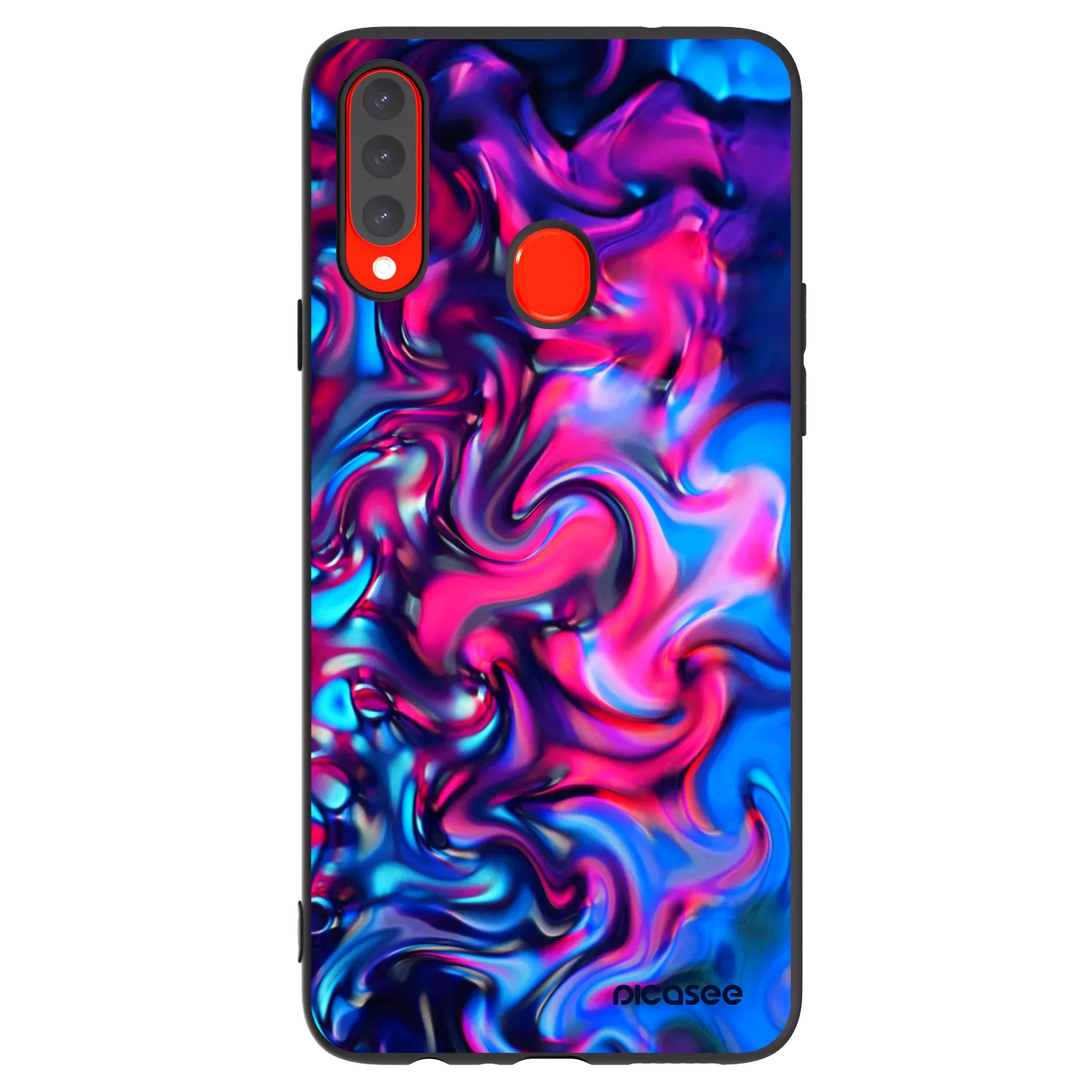 Picasee silikonowe czarne etui na Samsung Galaxy A20s - Redlight