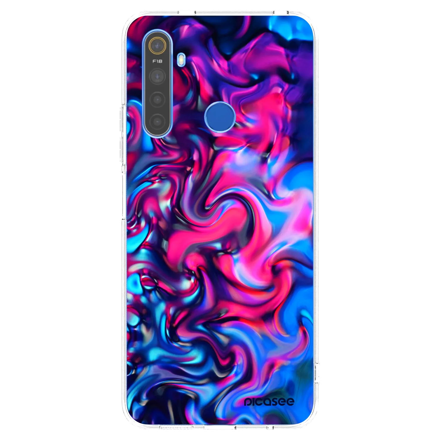 Picasee silikonowe przeźroczyste etui na Realme 5 - Redlight
