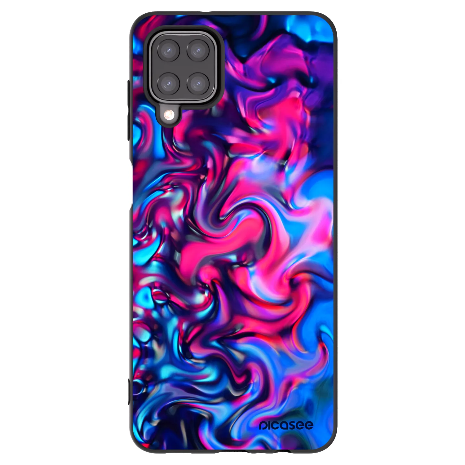 Picasee silikonowe czarne etui na Samsung Galaxy A12 A125F - Redlight