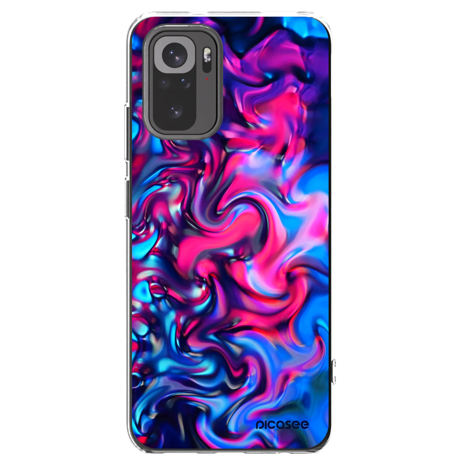 Picasee silikonowe przeźroczyste etui na Xiaomi Redmi Note 10 - Redlight