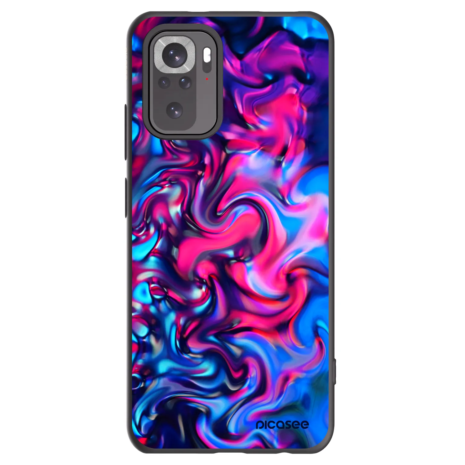 Picasee silikonowe czarne etui na Xiaomi Redmi Note 10 - Redlight