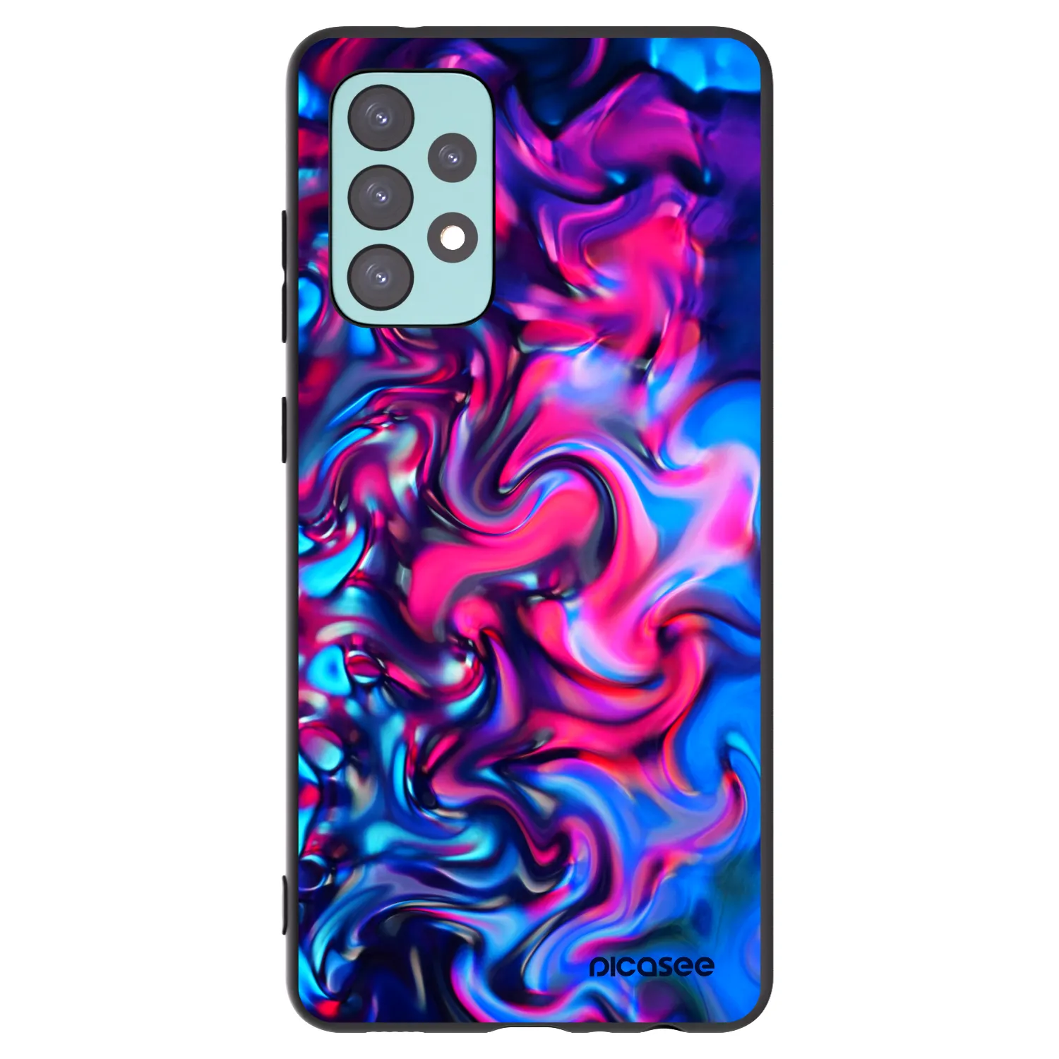 Picasee silikonowe czarne etui na Samsung Galaxy A72 A725F - Redlight