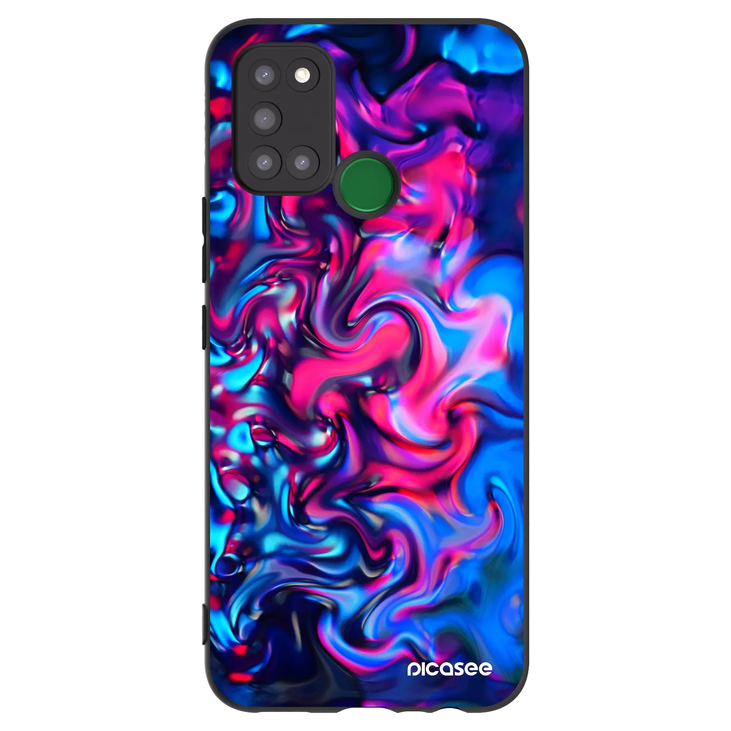 Picasee silikonowe czarne etui na Realme 7i - Redlight