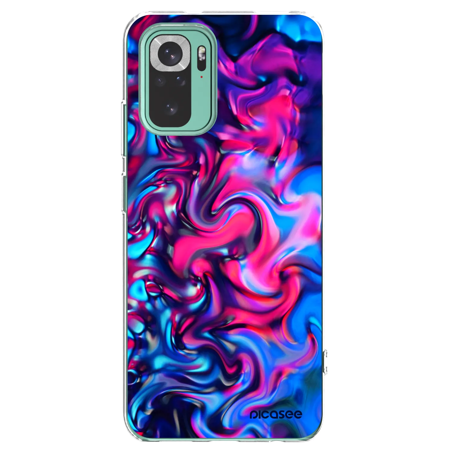 Picasee silikonowe przeźroczyste etui na Xiaomi Redmi Note 10 Pro - Redlight