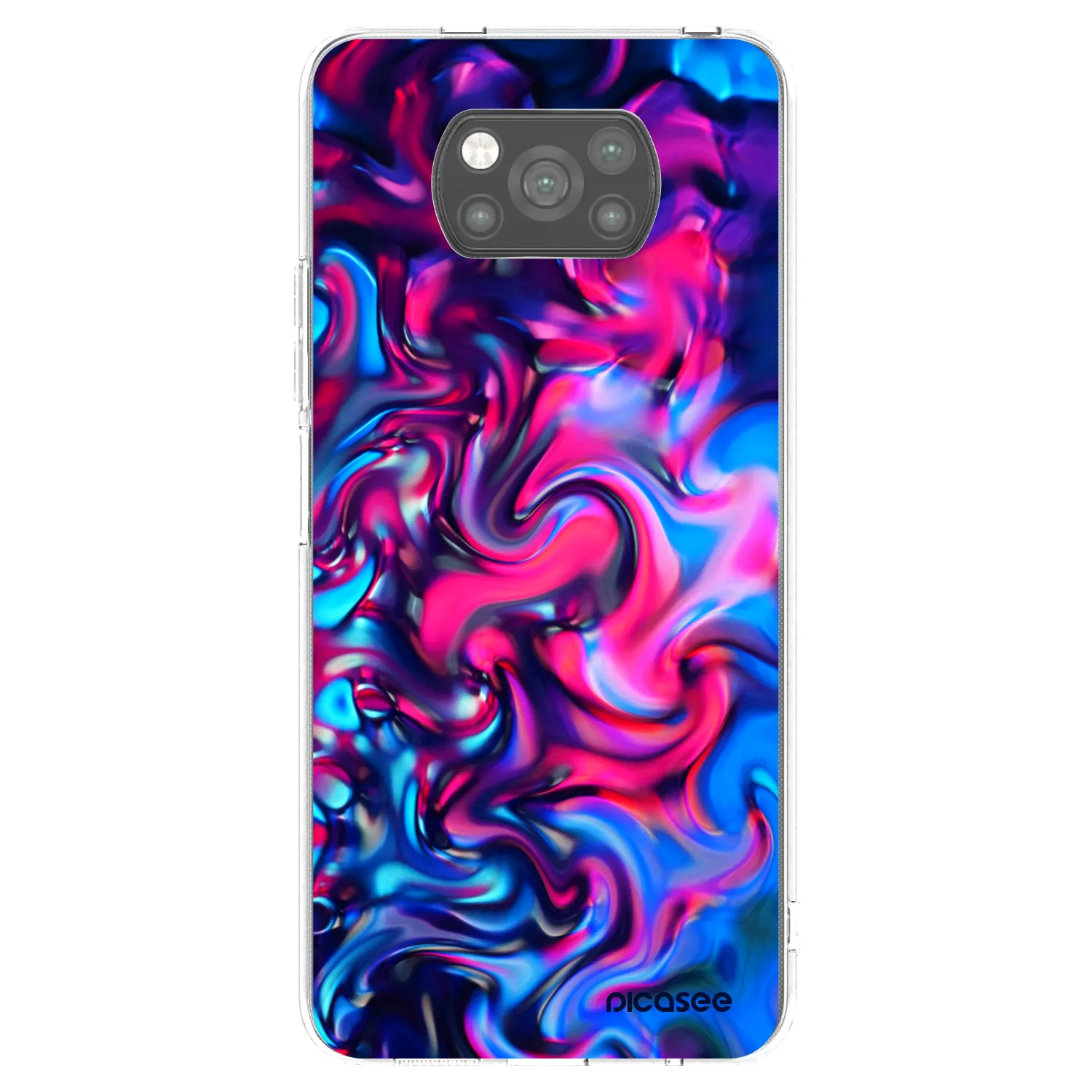 Picasee silikonowe czarne etui na Xiaomi Poco X3 Pro - Redlight