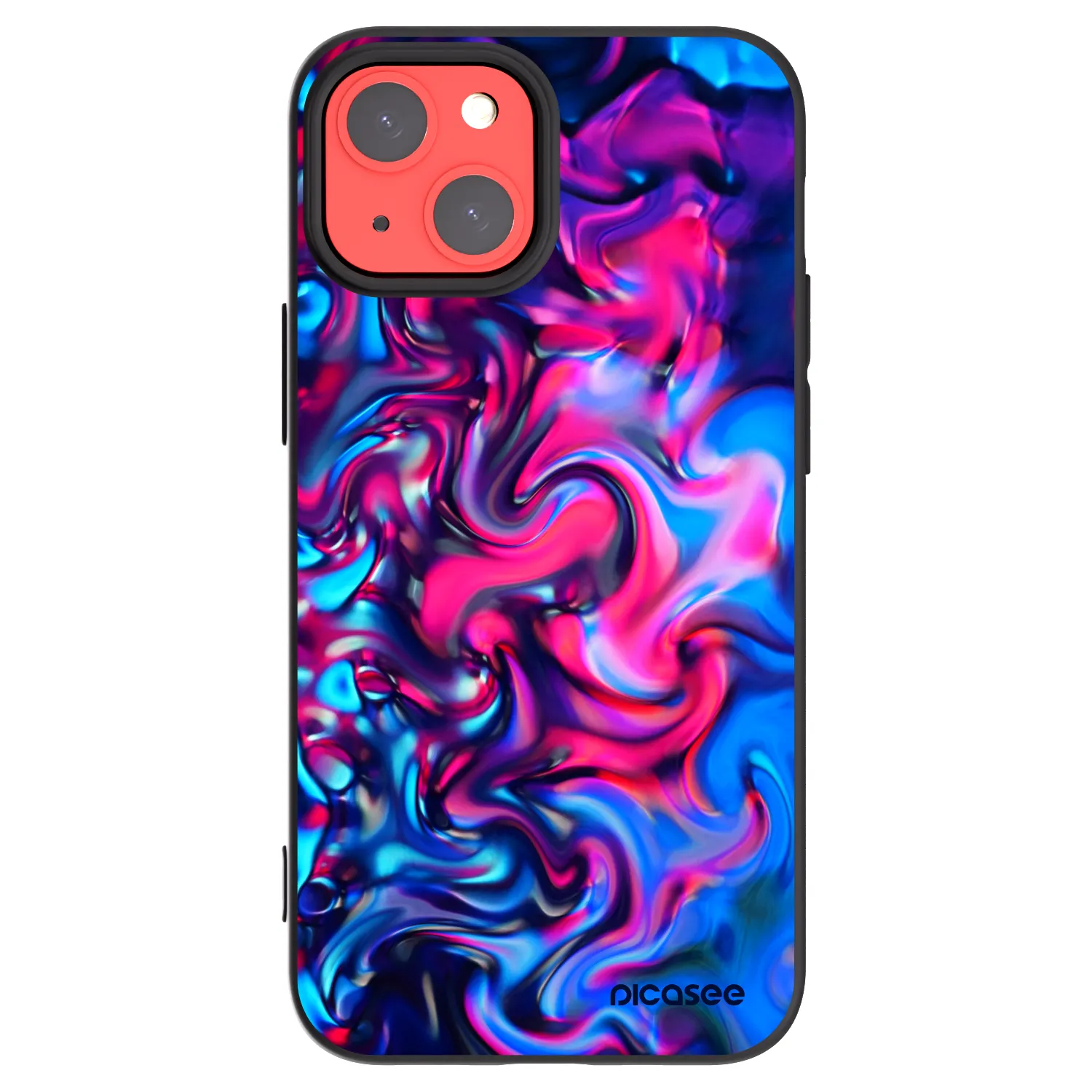 Picasee silikonowe czarne etui na Apple iPhone 13 mini - Redlight