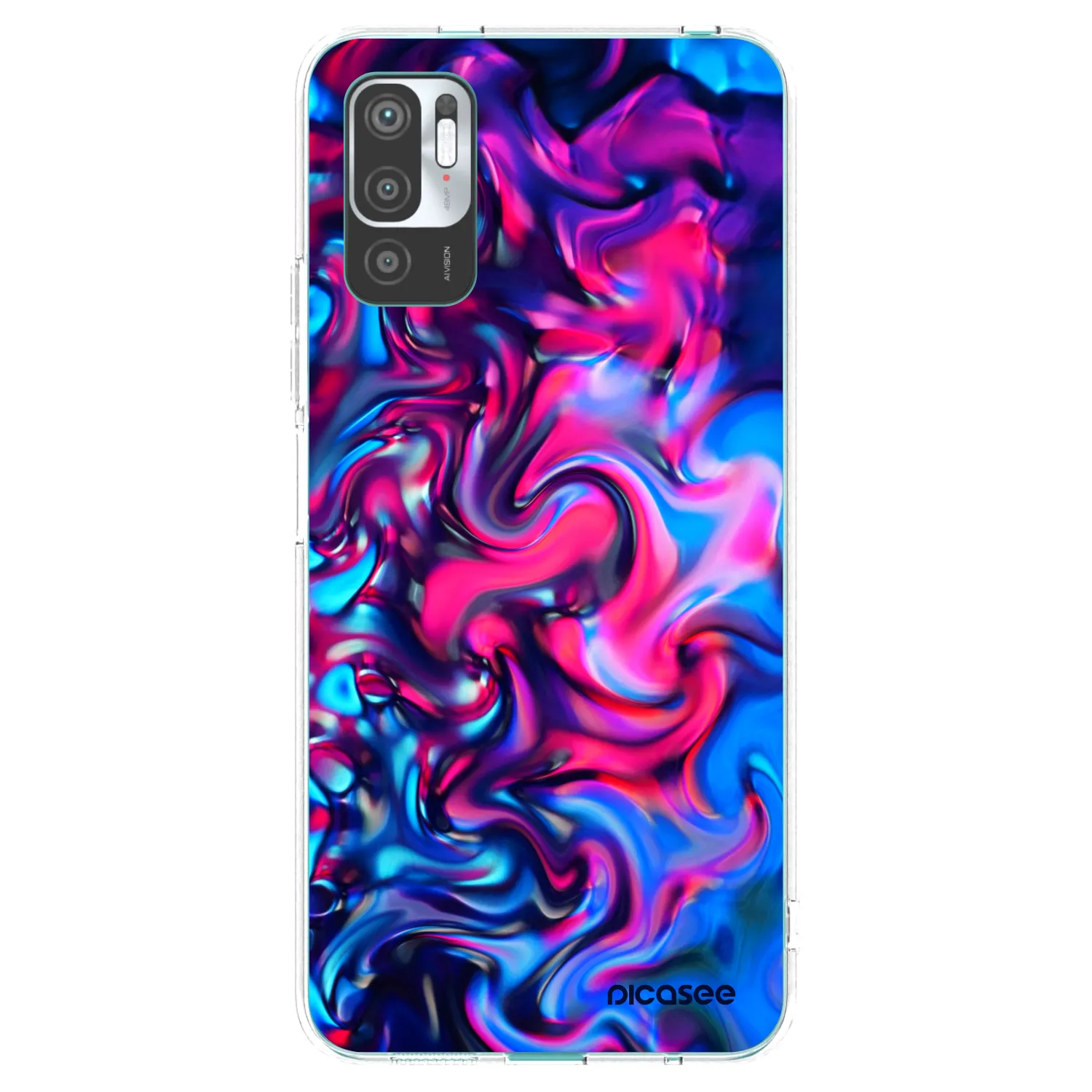 Picasee silikonowe przeźroczyste etui na Xiaomi Redmi Note 10 5G - Redlight