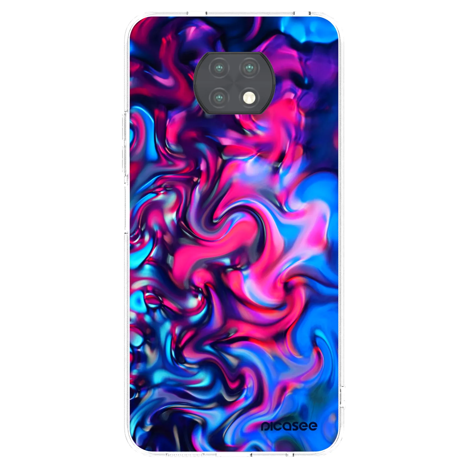 Picasee silikonowe przeźroczyste etui na Xiaomi Redmi Note 9T - Redlight