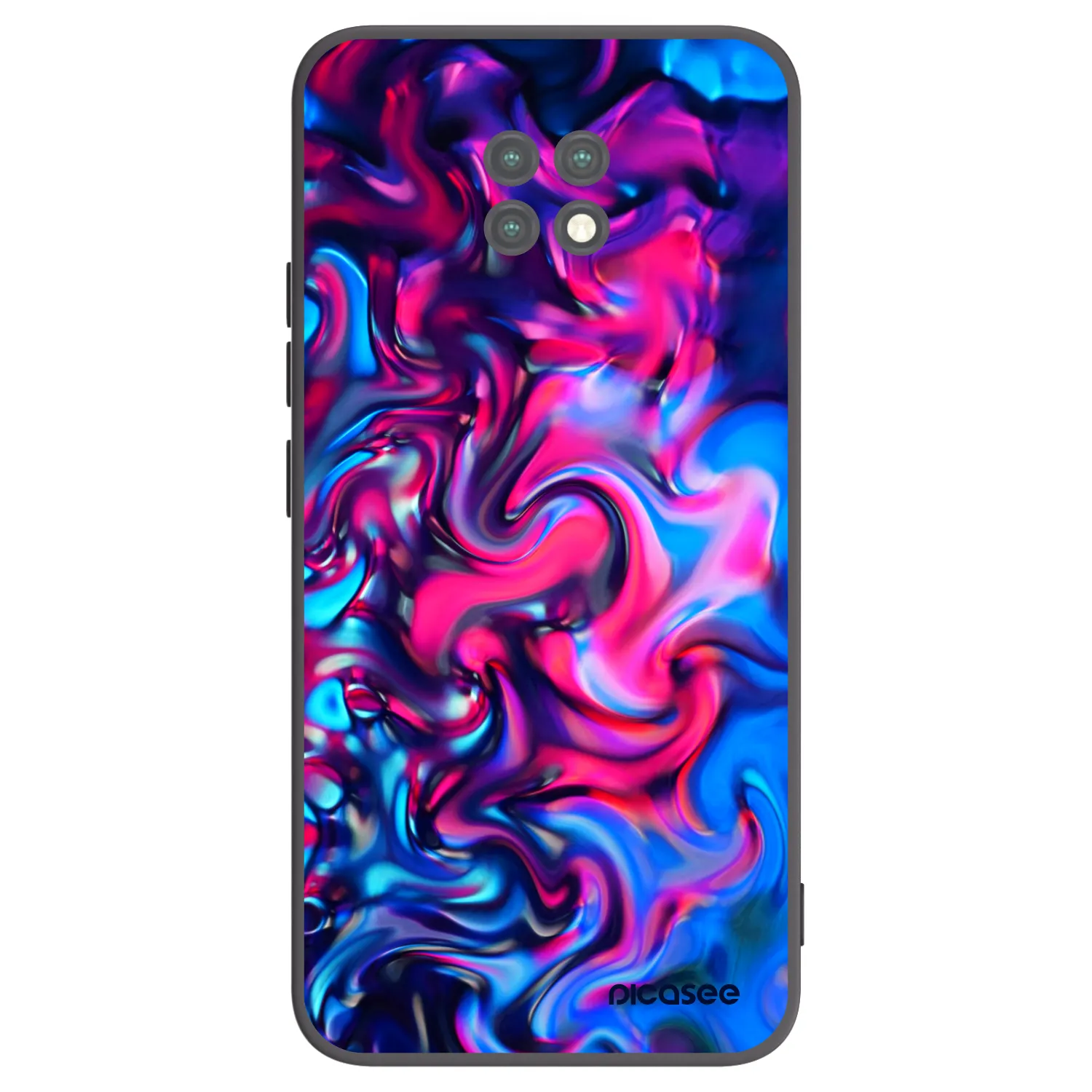 Picasee silikonowe czarne etui na Xiaomi Redmi Note 9T - Redlight