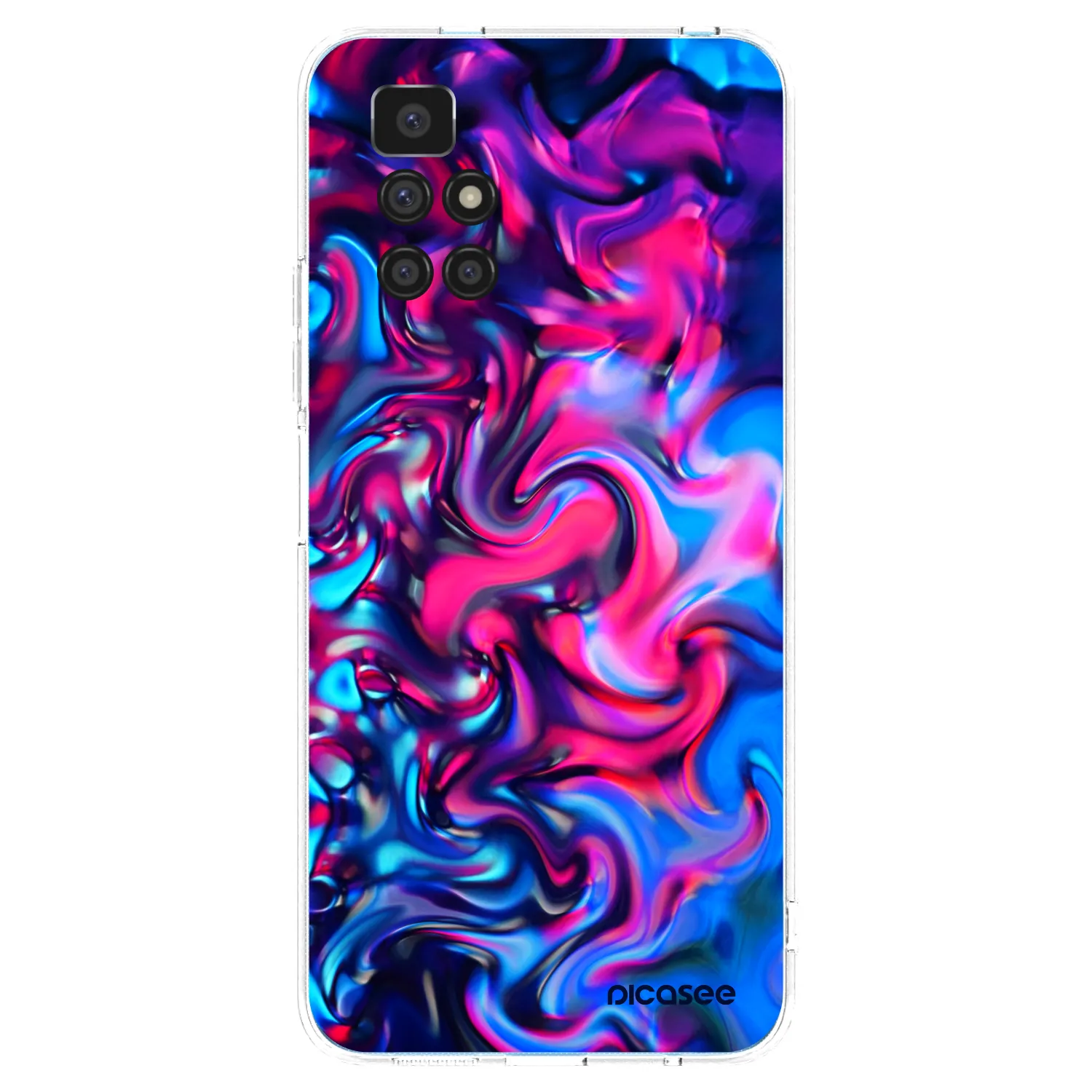 Picasee silikonowe przeźroczyste etui na Xiaomi Redmi 10 - Redlight