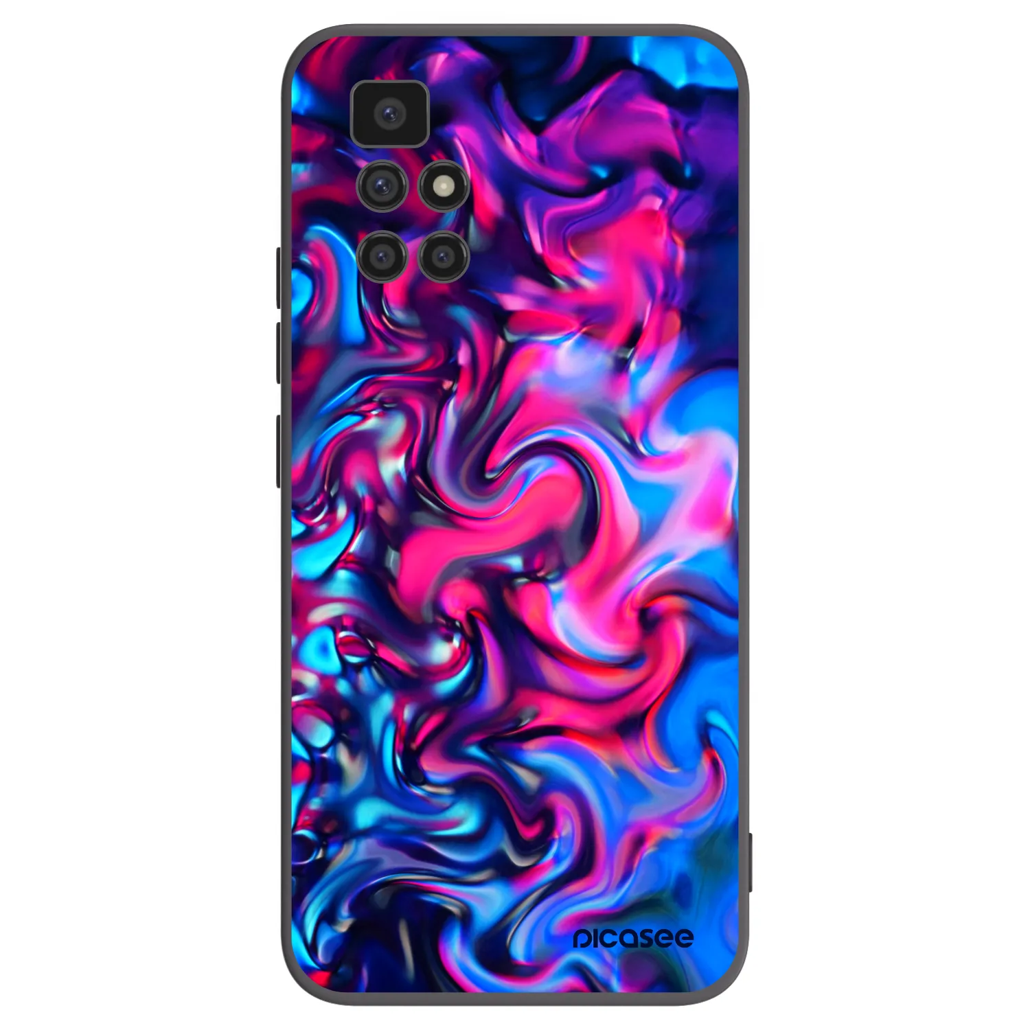 Picasee silikonowe czarne etui na Xiaomi Redmi 10 - Redlight