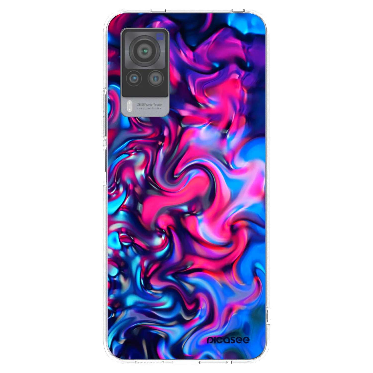 Picasee silikonowe przeźroczyste etui na Vivo X60 Pro 5G - Redlight