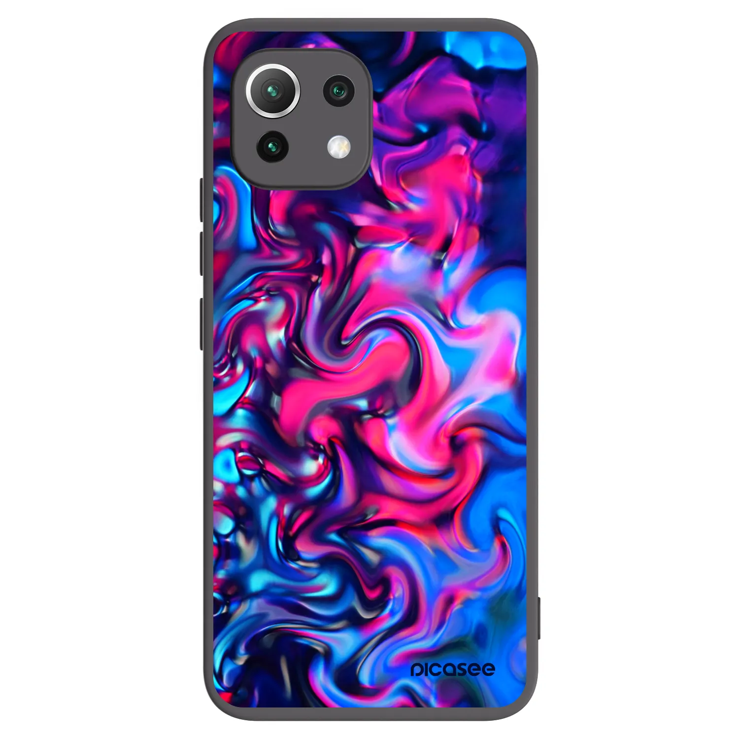Picasee silikonowe czarne etui na Xiaomi 11 Lite 5G NE - Redlight