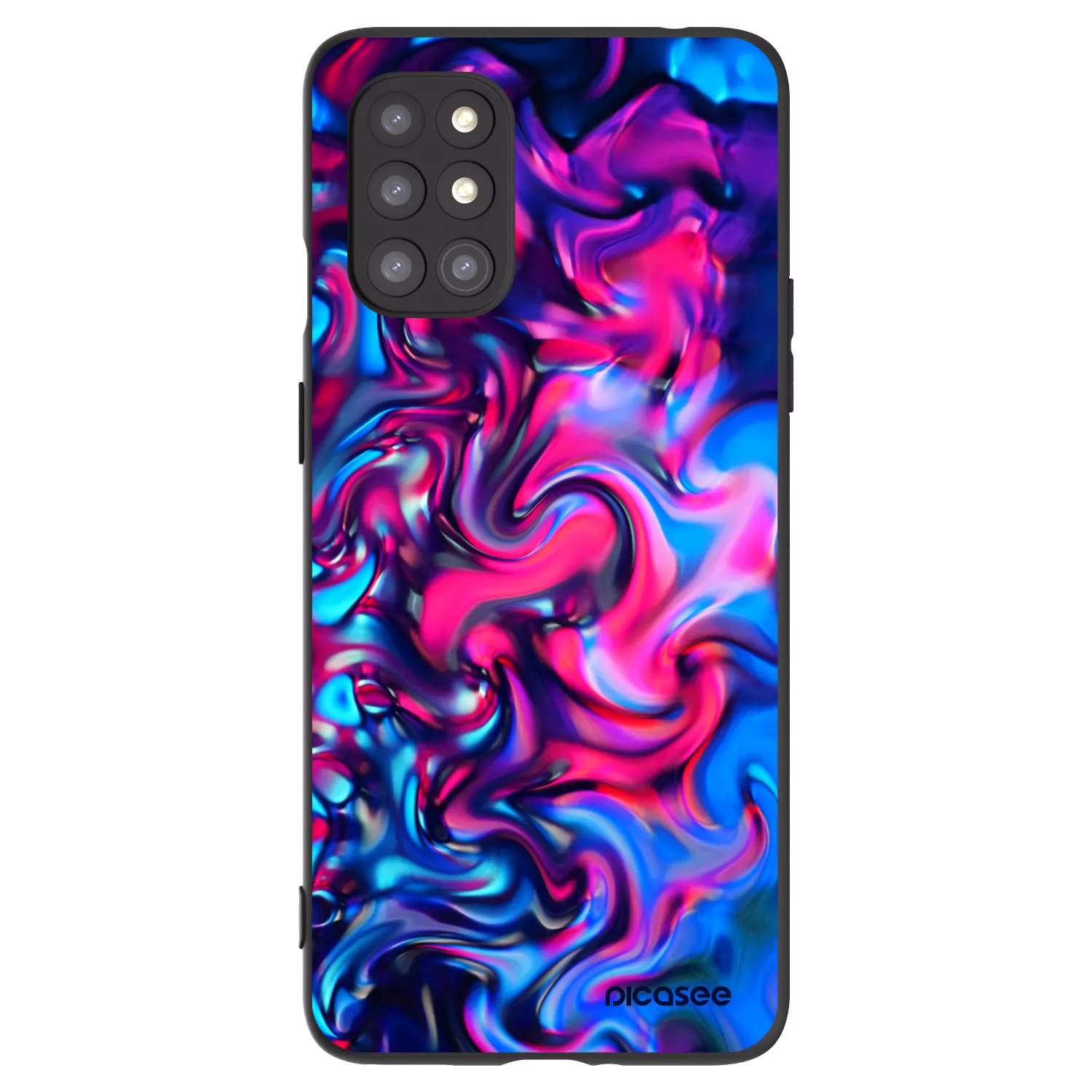 Picasee silikonowe czarne etui na OnePlus 8T - Redlight