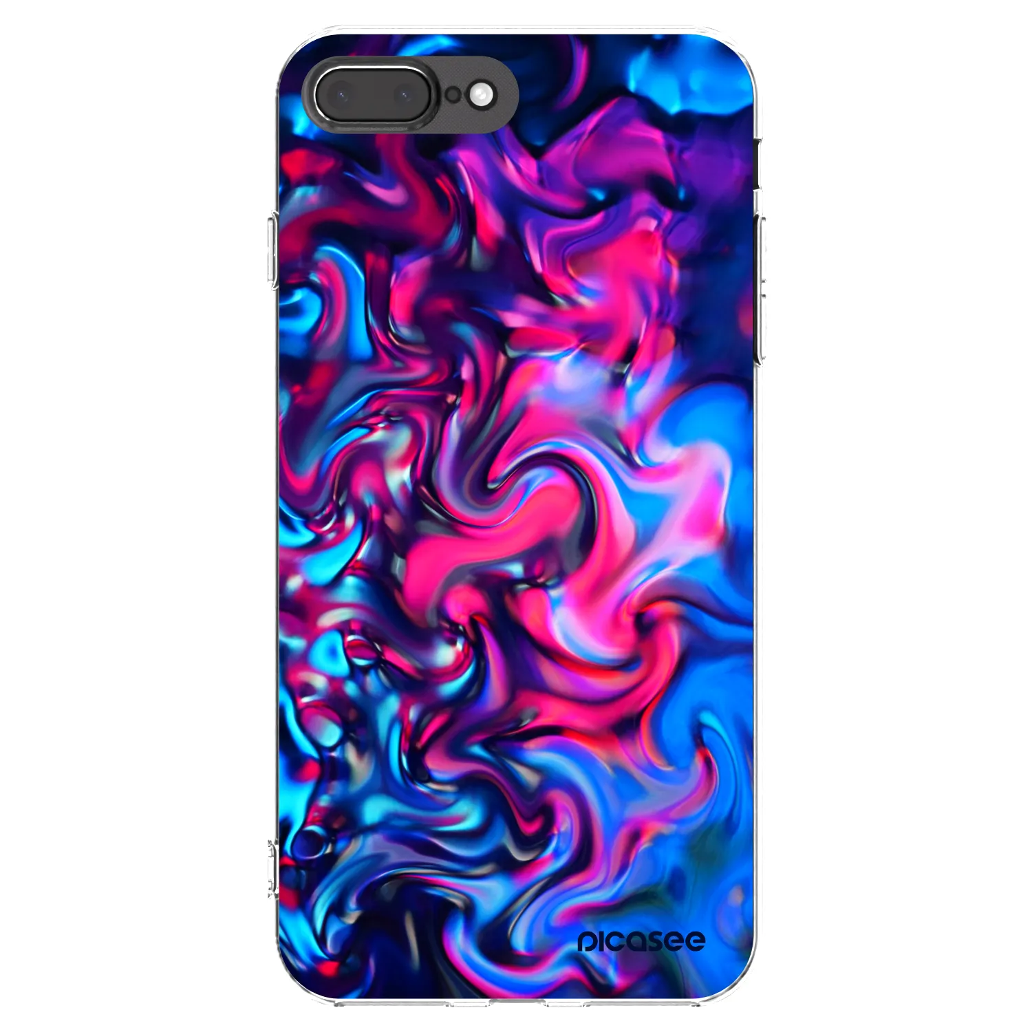 Picasee silikonowe przeźroczyste etui na Apple iPhone 7 Plus - Redlight