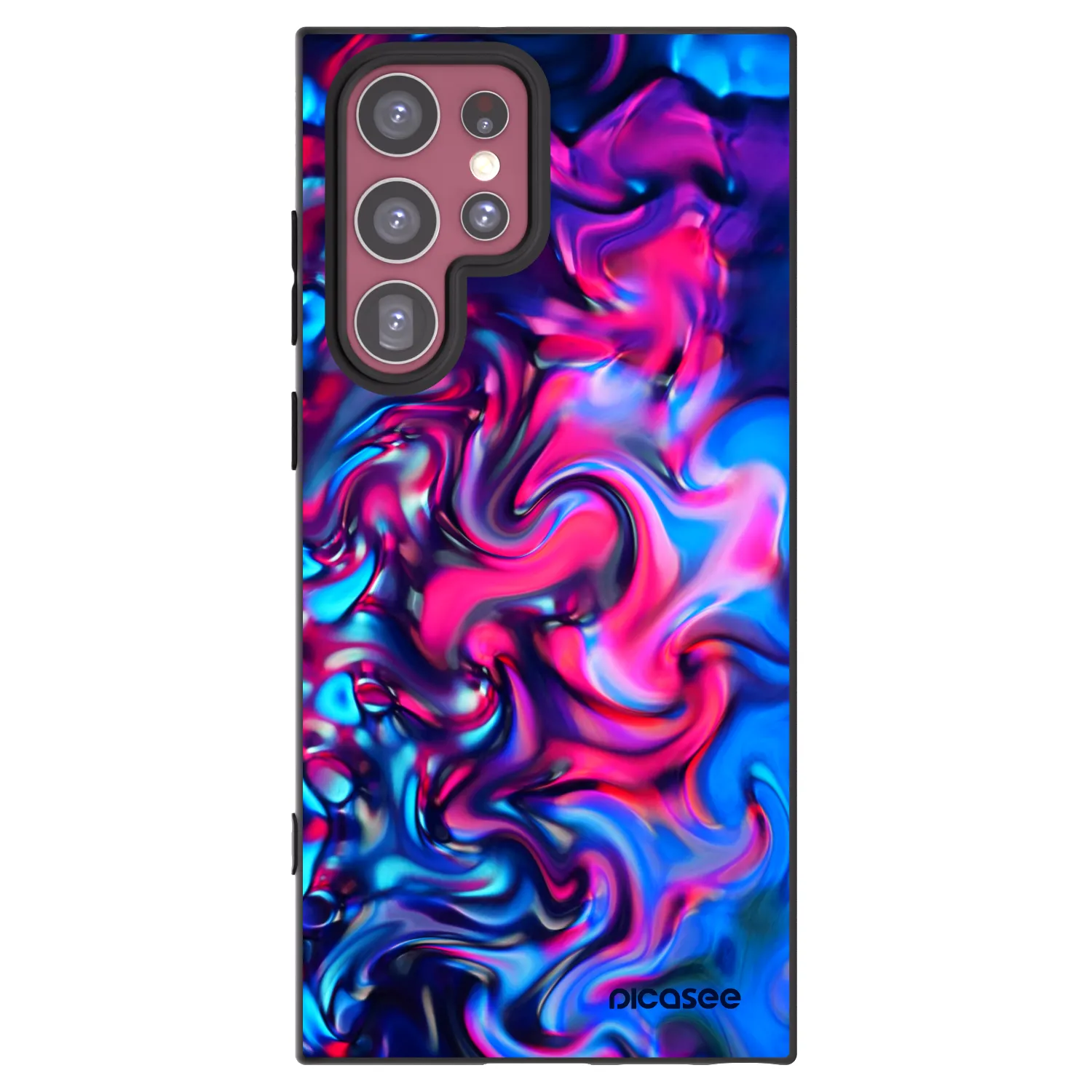 Picasee silikonowe czarne etui na Samsung Galaxy S22 Ultra 5G - Redlight