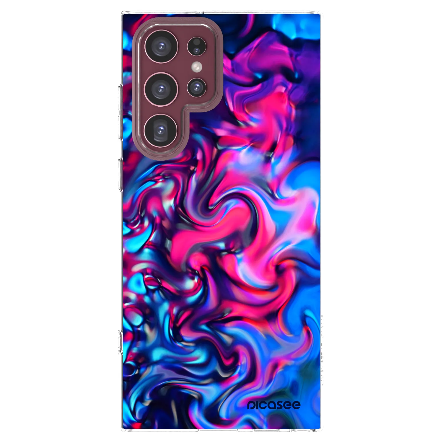 Picasee silikonowe przeźroczyste etui na Samsung Galaxy S22 Ultra 5G - Redlight