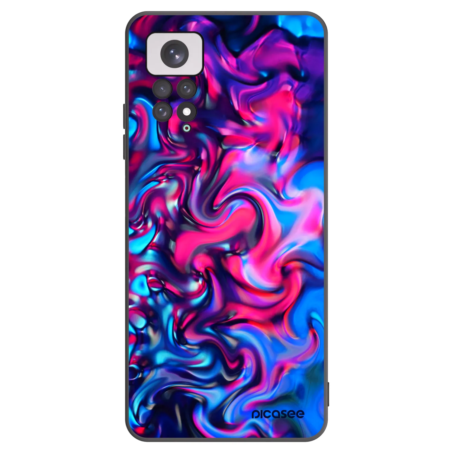 Picasee silikonowe czarne etui na Xiaomi Redmi Note 11 - Redlight