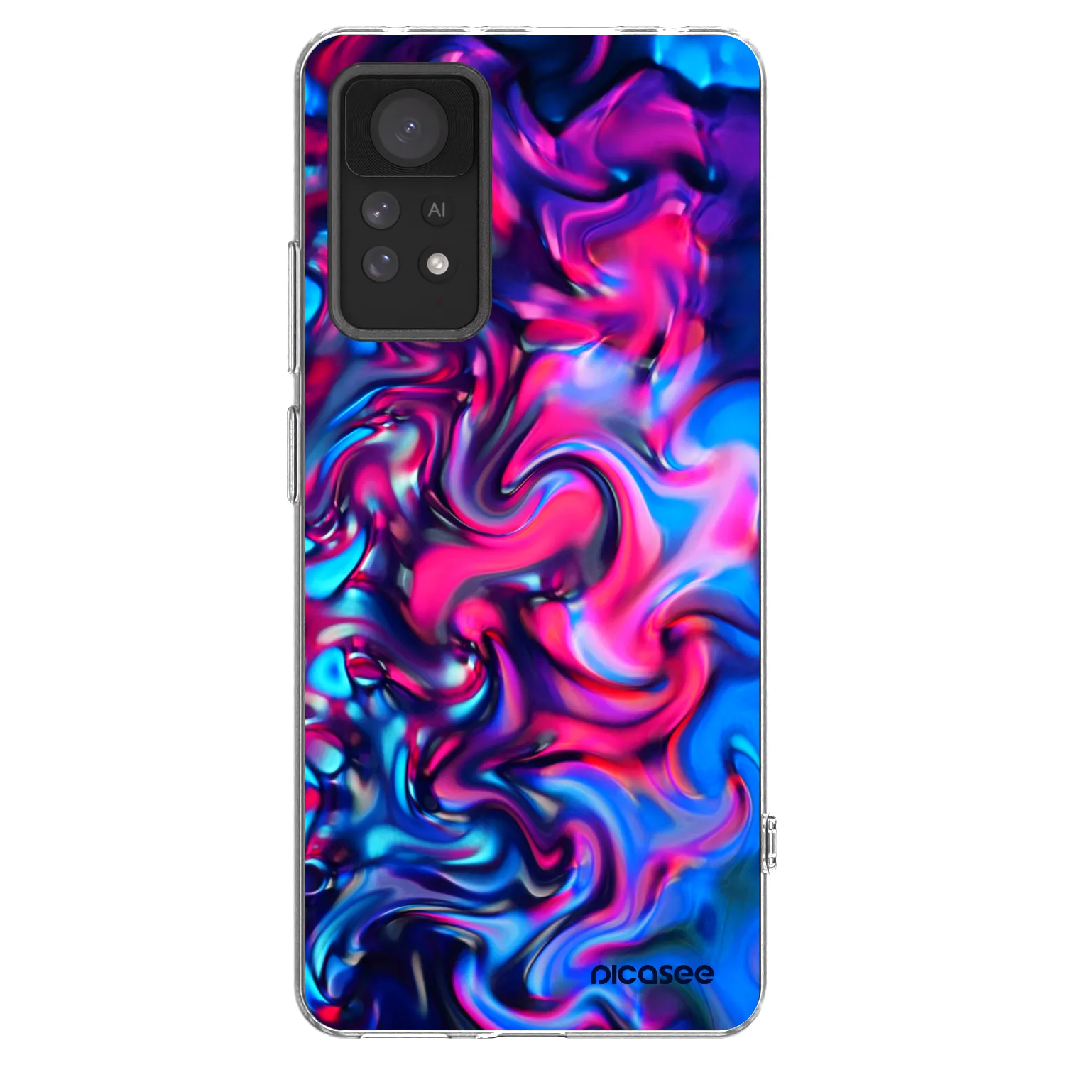 Picasee silikonowe przeźroczyste etui na Xiaomi Redmi Note 11 Pro 5G - Redlight