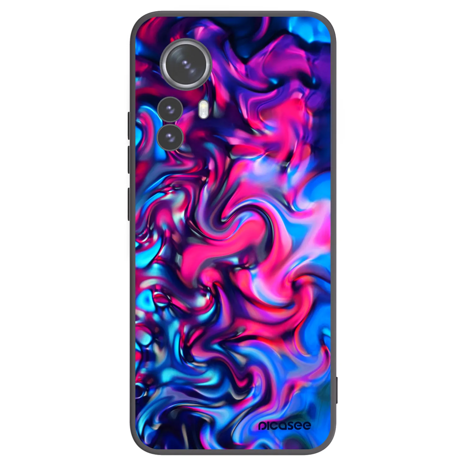 Picasee silikonowe czarne etui na Xiaomi 12 Pro - Redlight