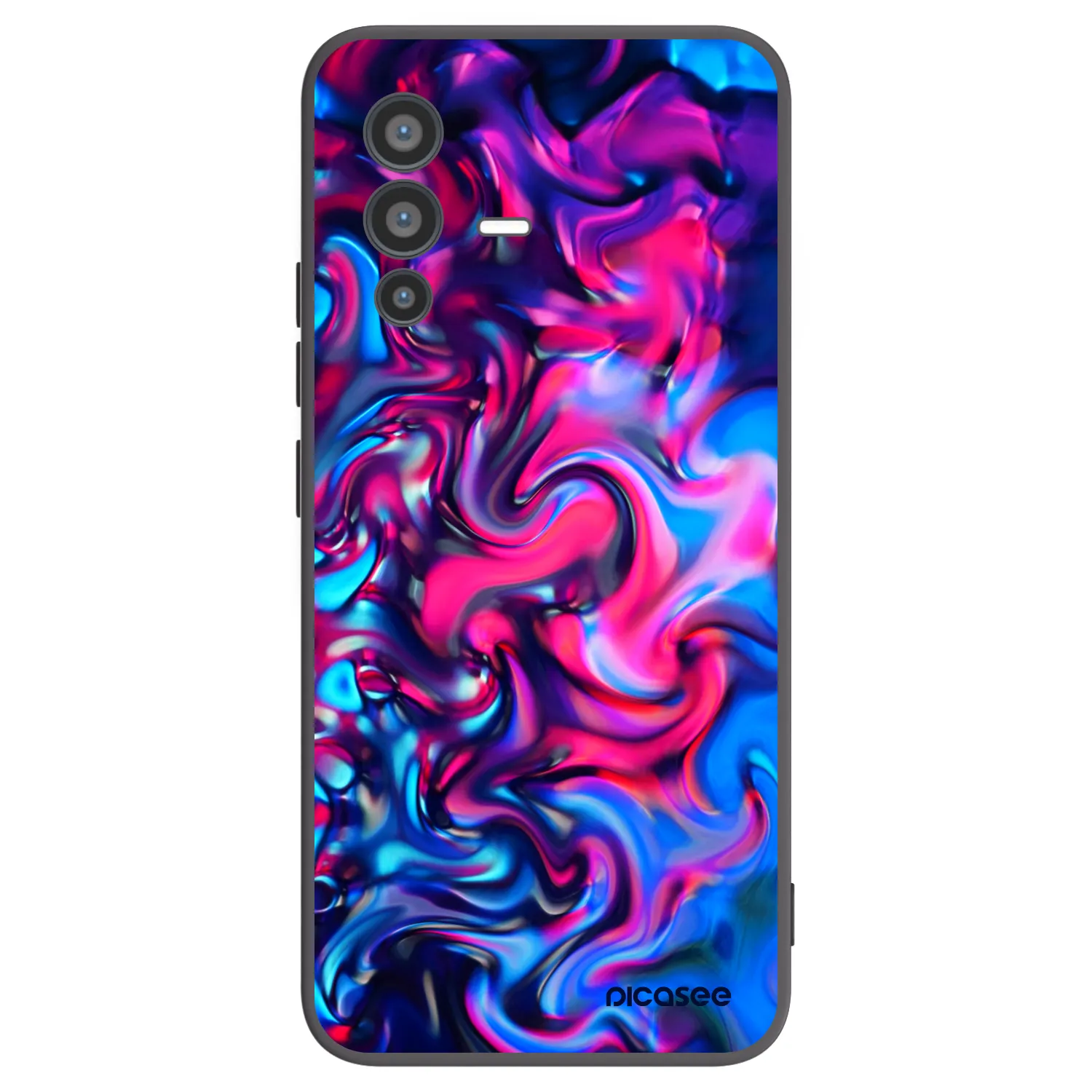 Picasee silikonowe czarne etui na Vivo V23 5G - Redlight
