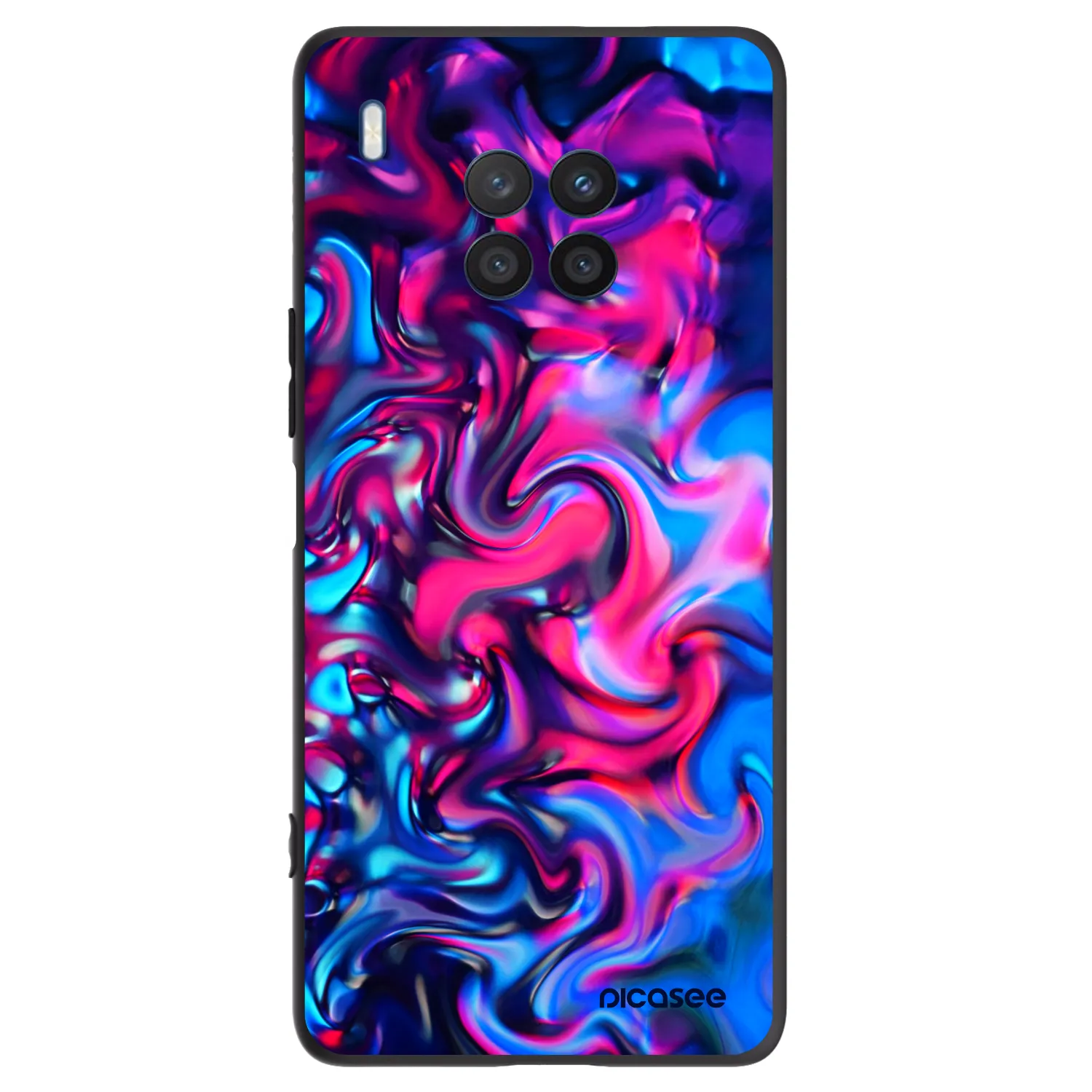 Picasee silikonowe czarne etui na Honor 50 Lite - Redlight