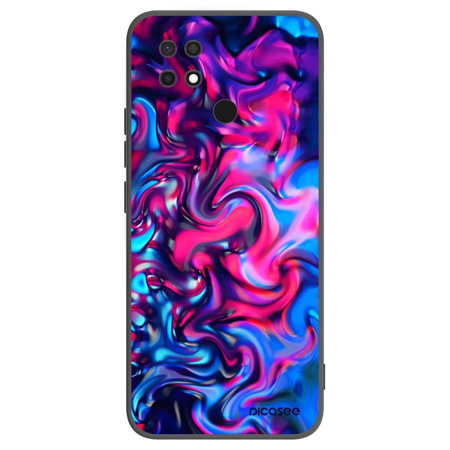 Picasee silikonowe czarne etui na Xiaomi Redmi 10C - Redlight