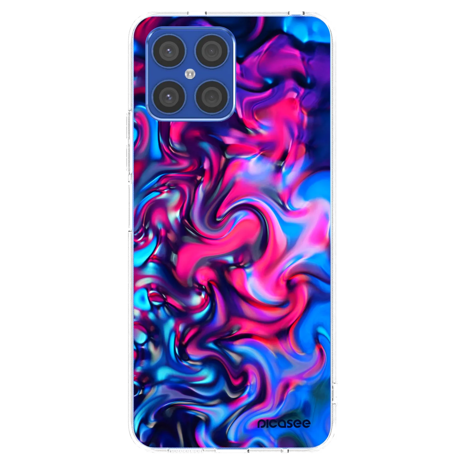 Picasee silikonowe przeźroczyste etui na Honor X8 4G - Redlight