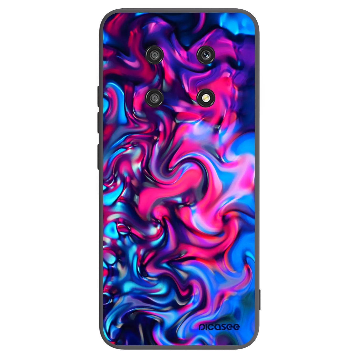 Picasee silikonowe czarne etui na Honor Magic4 Lite 5G - Redlight