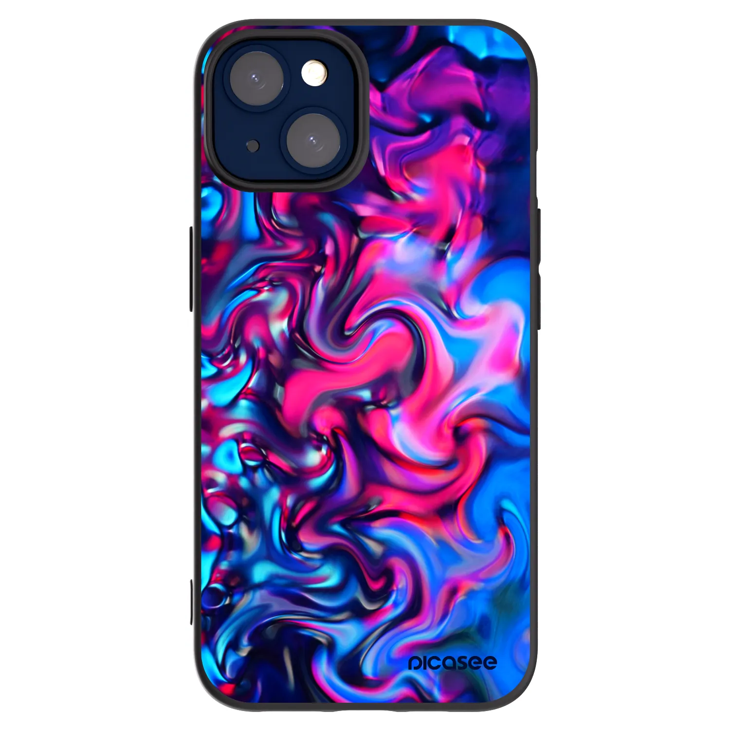 Picasee silikonowe czarne etui na Apple iPhone 14 - Redlight