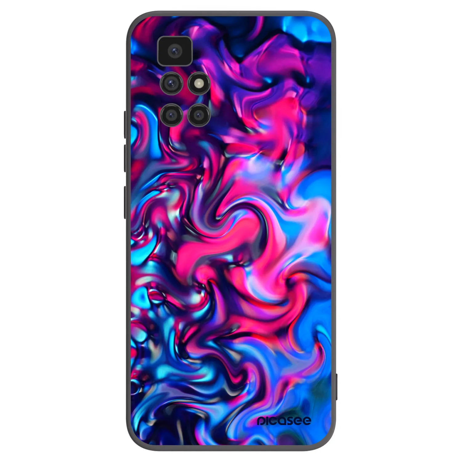 Picasee silikonowe czarne etui na Xiaomi Redmi 10 (2022) - Redlight