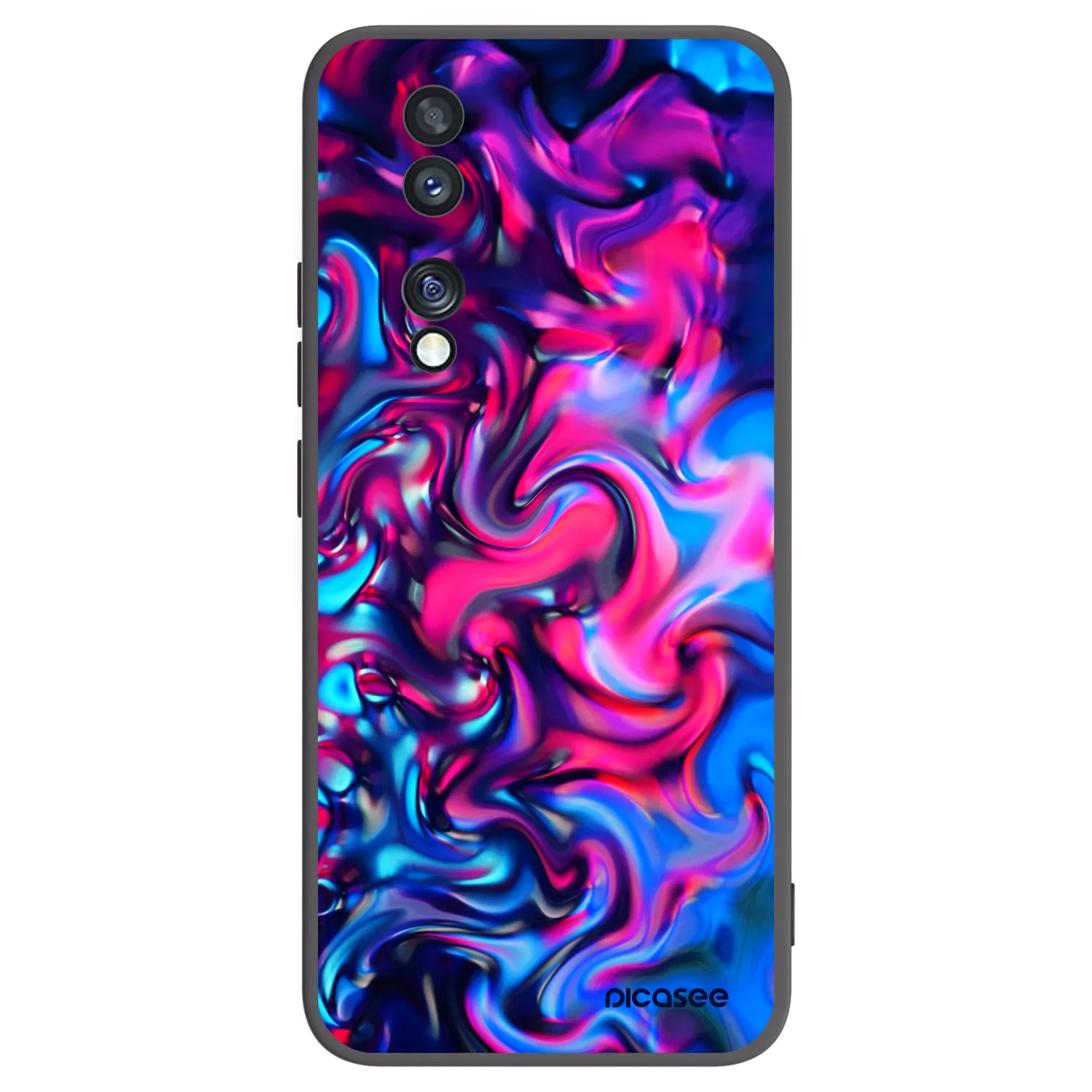 Picasee silikonowe czarne etui na Honor 70 - Redlight