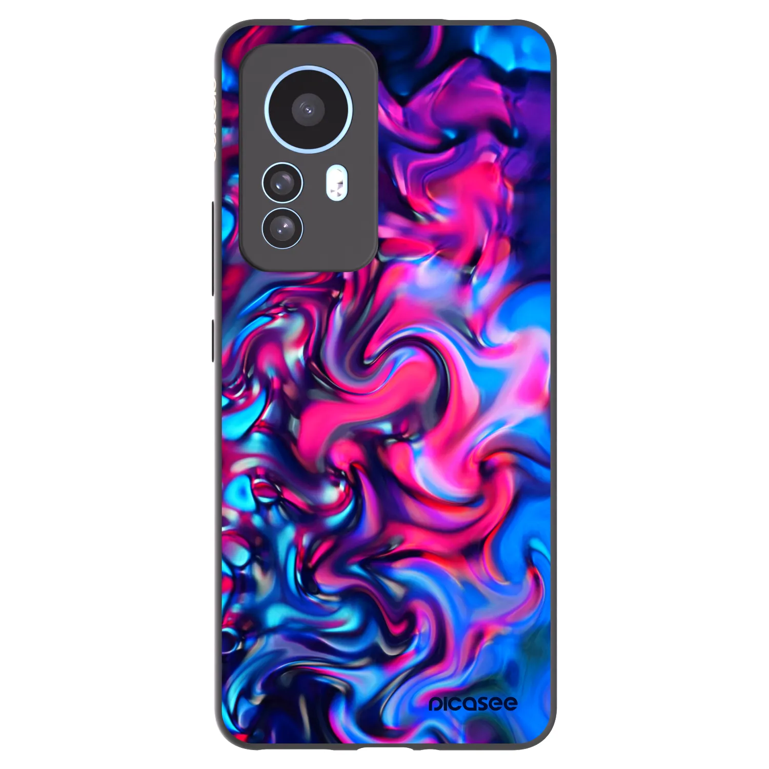 Picasee silikonowe czarne etui na Xiaomi 12T - Redlight
