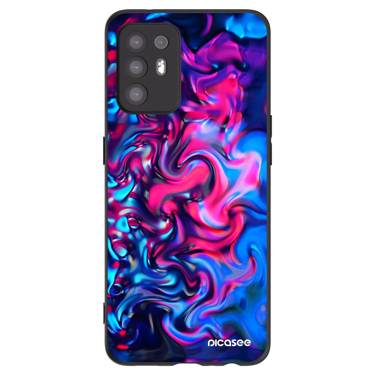 Picasee silikonowe czarne etui na OPPO A94 5G - Redlight